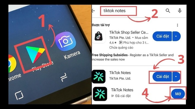 Cách tải ứng dụng TikTok Notes trên điện thoại