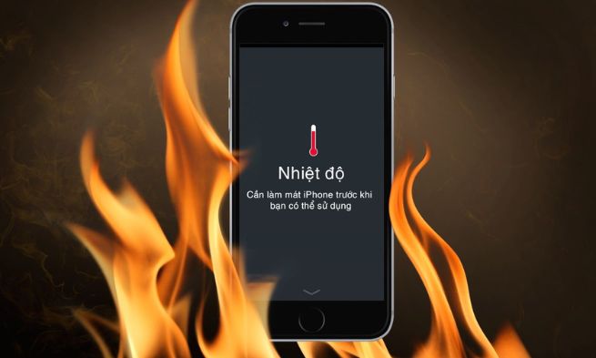 sạc pin iphone bị nóng máy