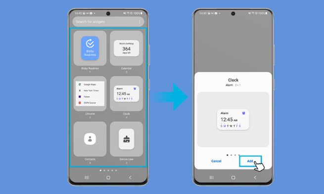Sử dụng các widget tiết kiệm năng lượng