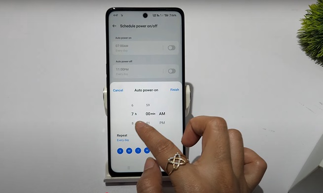 Kích hoạt tính năng hẹn giờ bật, tắt máy