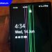 Màn hình điện thoại Samsung bị sọc dọc màu xanh