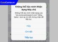 lỗi không thể xác minh nhận dạng máy chủ iphone