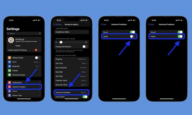 Cách bật chế độ rung trên iPhone iOS 18