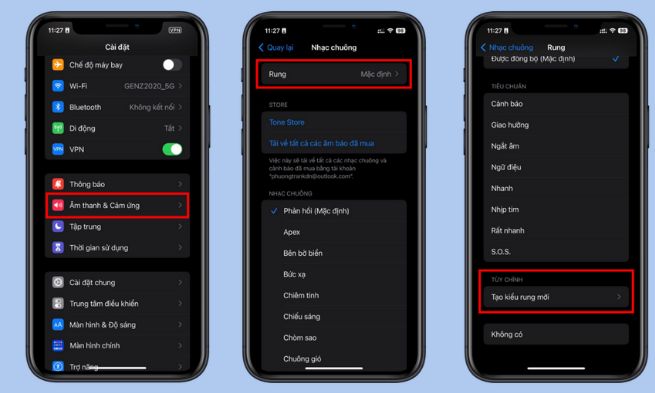 Cách bật chế độ rung trên iPhone iOS 18