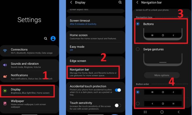 Thanh điều hướng Samsung bị lỗi