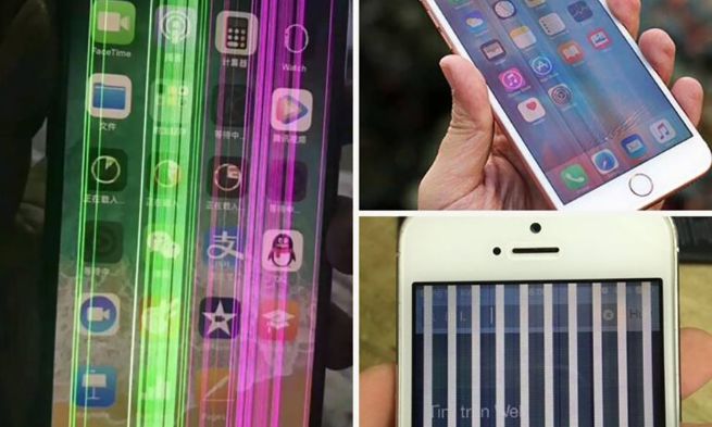 Những kiểu sọc màn hình iPhone hay gặp