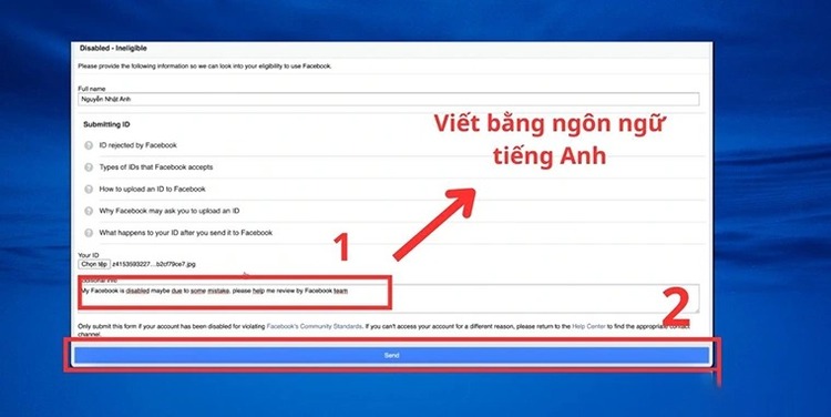 cách mở Facebook bị đình chỉ 180 ngày