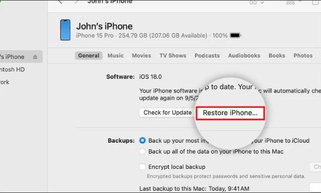 lỗi iphone không khả dụng