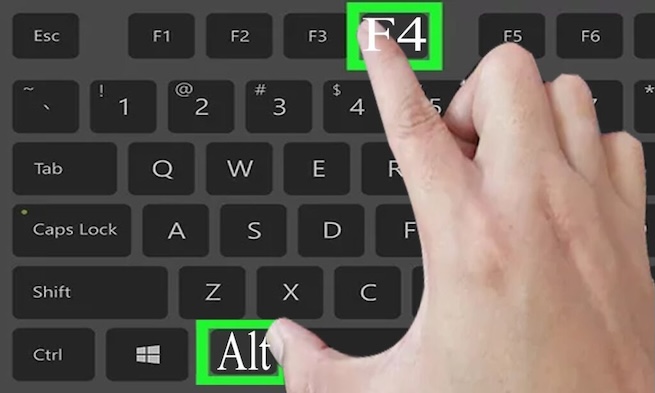tổ hợp Alt + F4 tắt máy