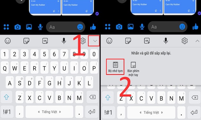 Xoá bộ nhớ tạm bằng bàn phím Samsung