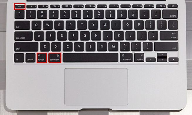 Dùng tổ hợp Command + Option + Escape để đóng ứng dụng bị treo
