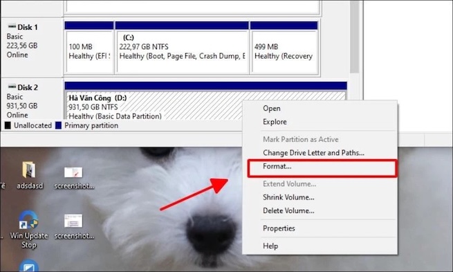 Format ổ SSD