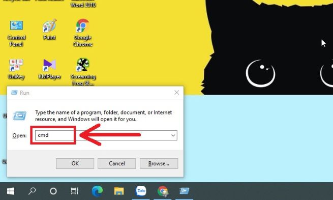 mở Command Prompt