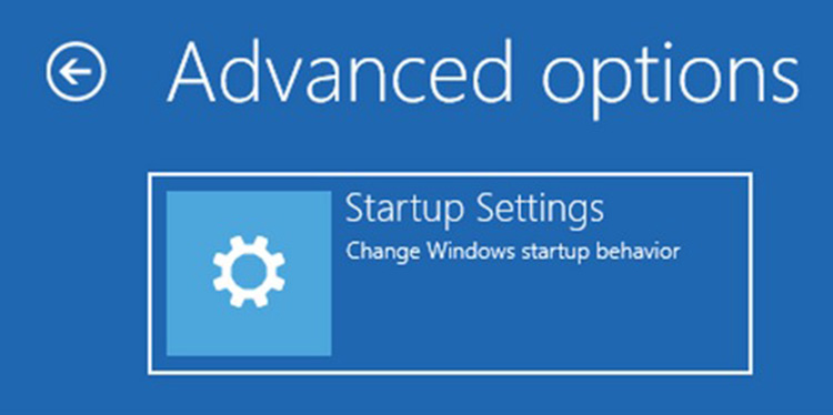 Startup settings
