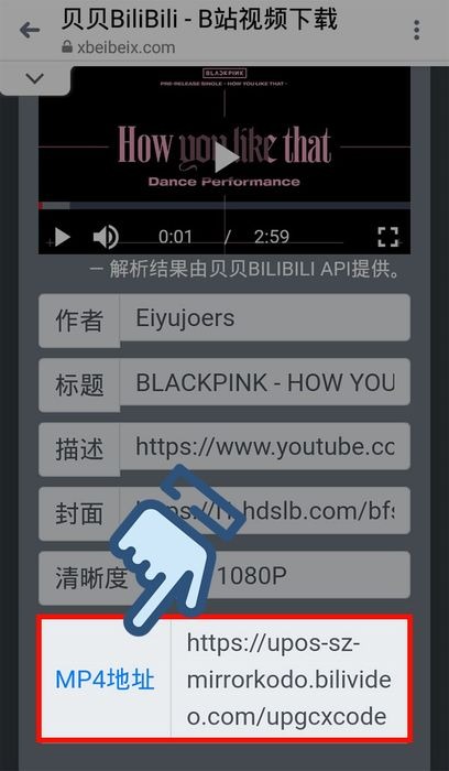 chọn định dạng MP4 phù hợp để tiếp tục