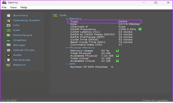 kiểm tra ram laptop loại gì