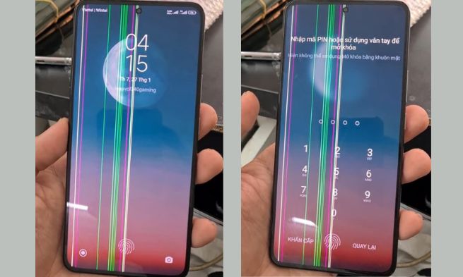 xiaomi 12t bị sọc màn hình