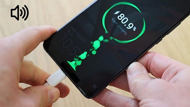 cách cài âm thanh khi sạc pin android