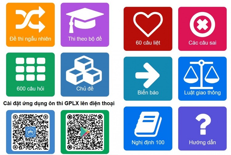 Ưu điểm của app Ôn thi GPLX