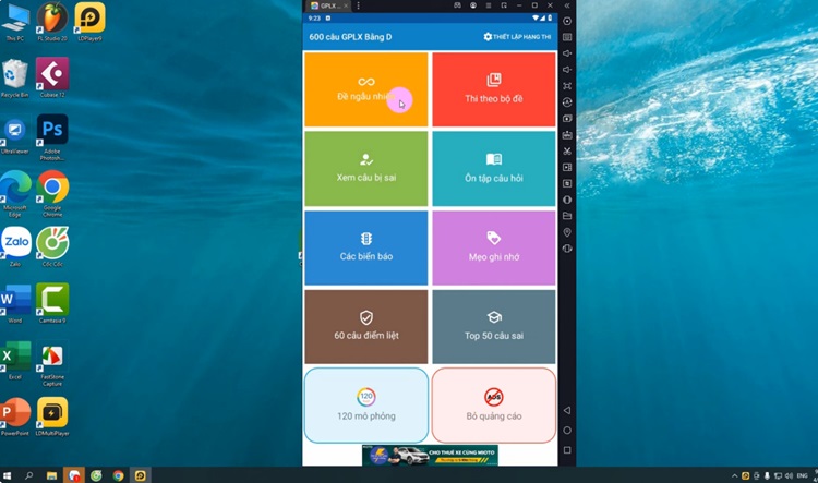 cách tải app ôn thi gplx trên máy tính