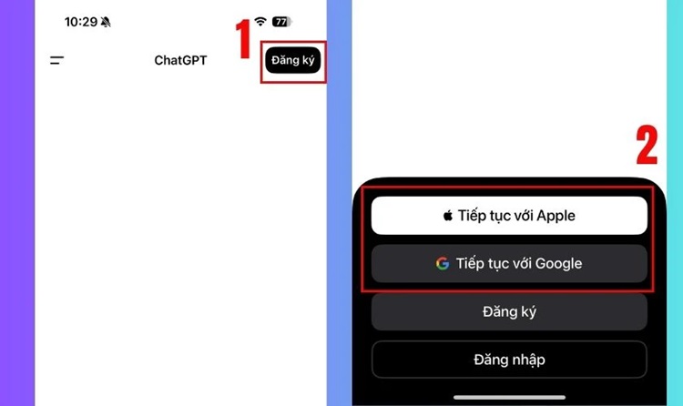 đăng ký tài khoản ChatGPT trên iPhone