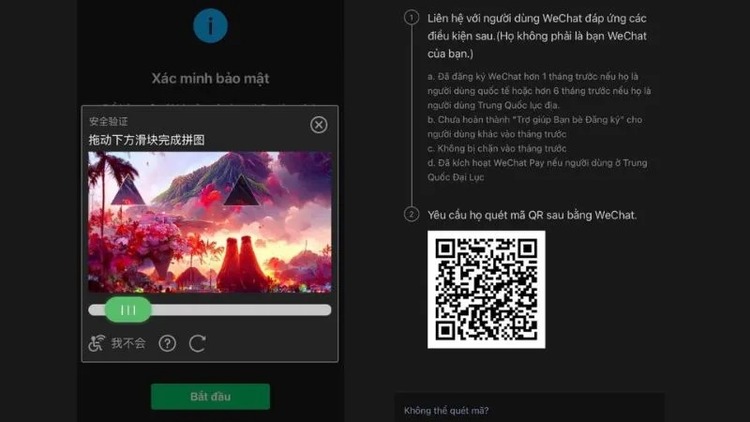 mở app WeChat và đăng nhập bằng số điện thoại