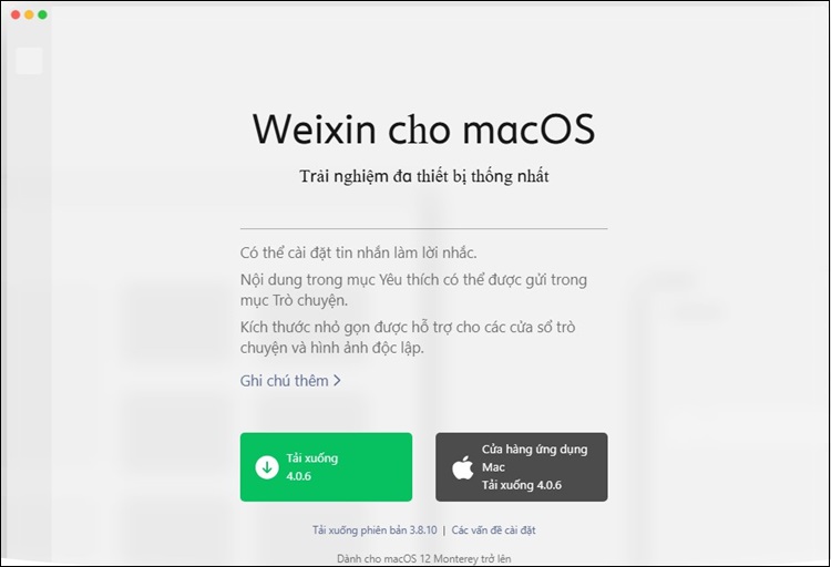 Cài ứng dụng WeChat cho máy tính