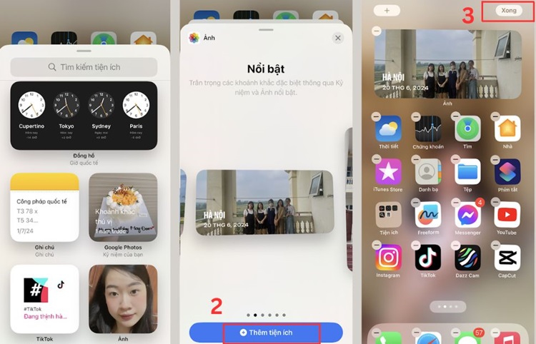 Thêm widget ảnh vào màn hình chính