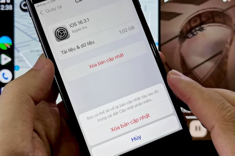 cách xóa bản cập nhật ios đã tải về