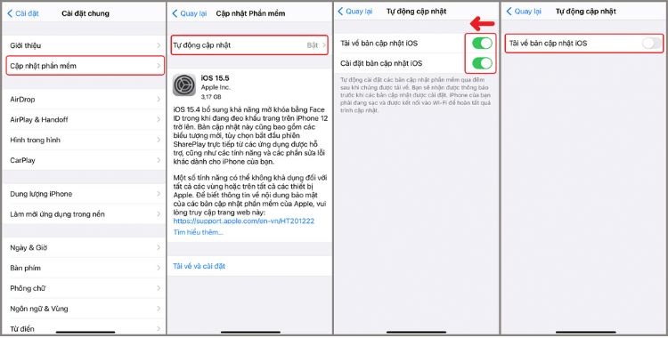 Cách ngăn iPhone tự động tải bản cập nhật iOS