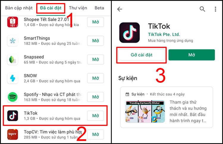 Gỡ ứng dụng qua Google Play