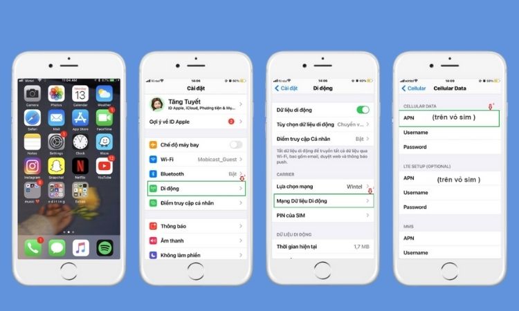lỗi bật 4g nhưng không vào được mạng
