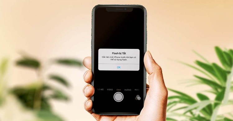 đèn flash điện thoại không bật được