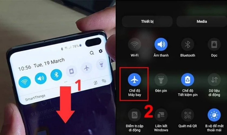 Tắt chế độ máy bay