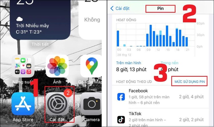 điện thoại không dùng nhưng vẫn tụt pin
