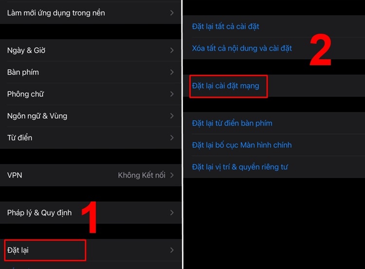 Tùy chỉnh lại cài đặt mạng trên iPhone