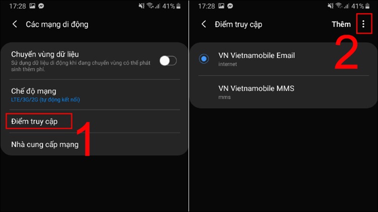 Tùy chỉnh lại cài đặt mạng trên Android