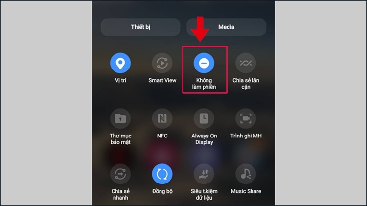 Tắt chế độ Không làm phiền