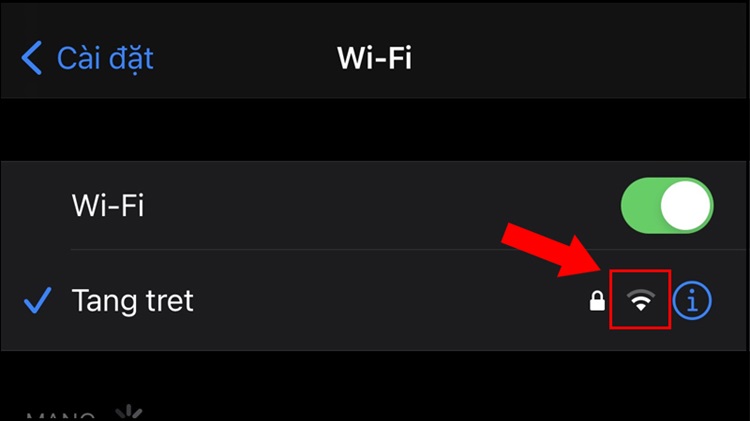 Kiểm tra kết nối Wifi