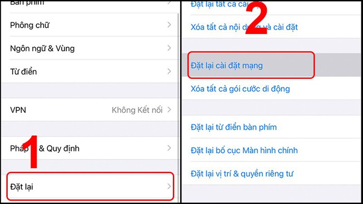 Đặt lại cài đặt mạng