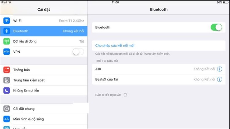 Tắt kết nối Bluetooth