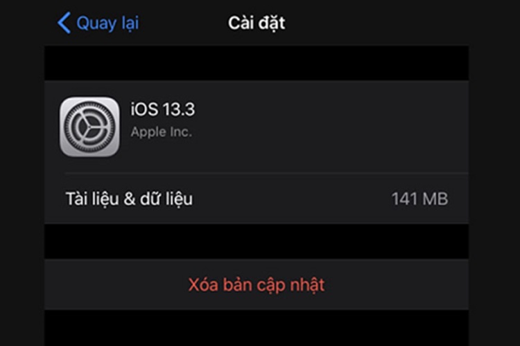 không thể kiểm tra bản cập nhật ios