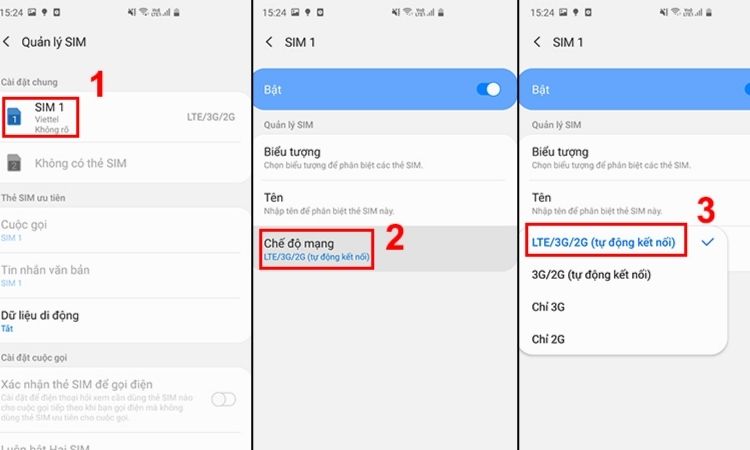 Kiểm tra cài đặt mạng di động