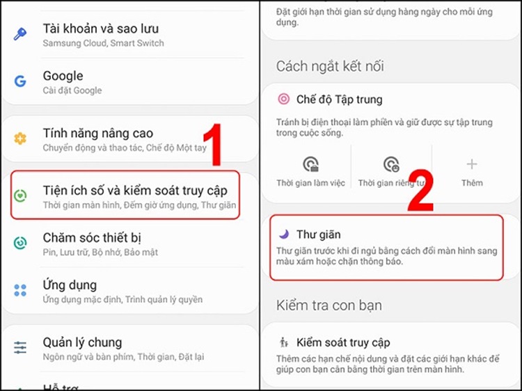 Tắt chế độ Chế độ ngủ/Thư giãn trên điện thoại Android