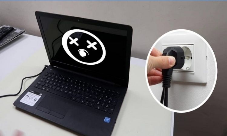 Laptop rút sạc là sập nguồn do đâu