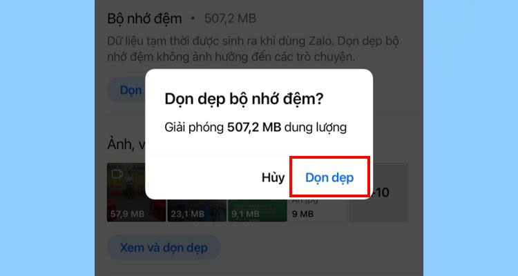 Dọn dẹp bộ nhớ đệm