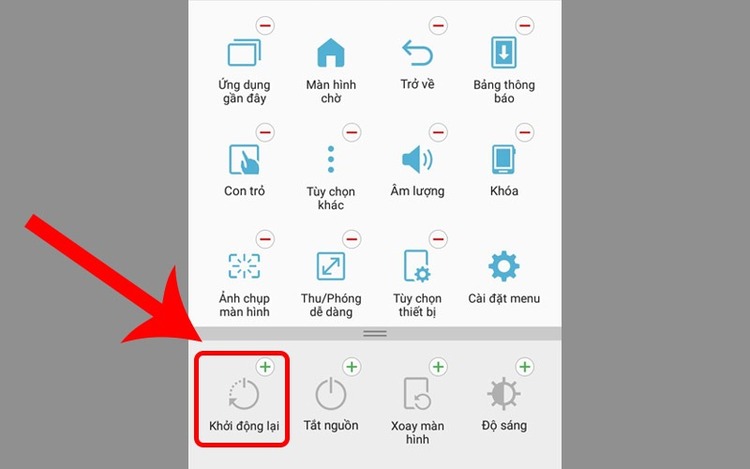 Khởi động lại thiết bị