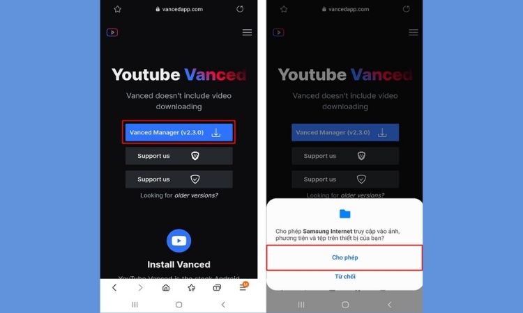 Gỡ cài đặt và cài mới hoàn toàn Youtube Vanced