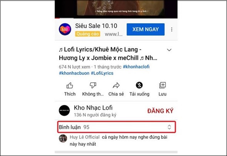 Mở rộng phần bình luận