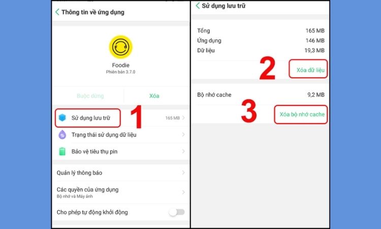 Dọn dẹp bộ nhớ tạm và cache